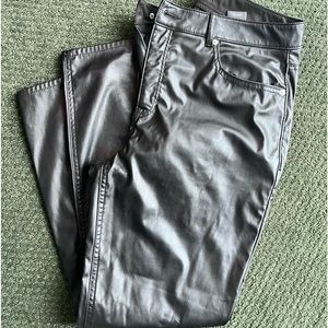 Express Black leather high-rise pants, size 12